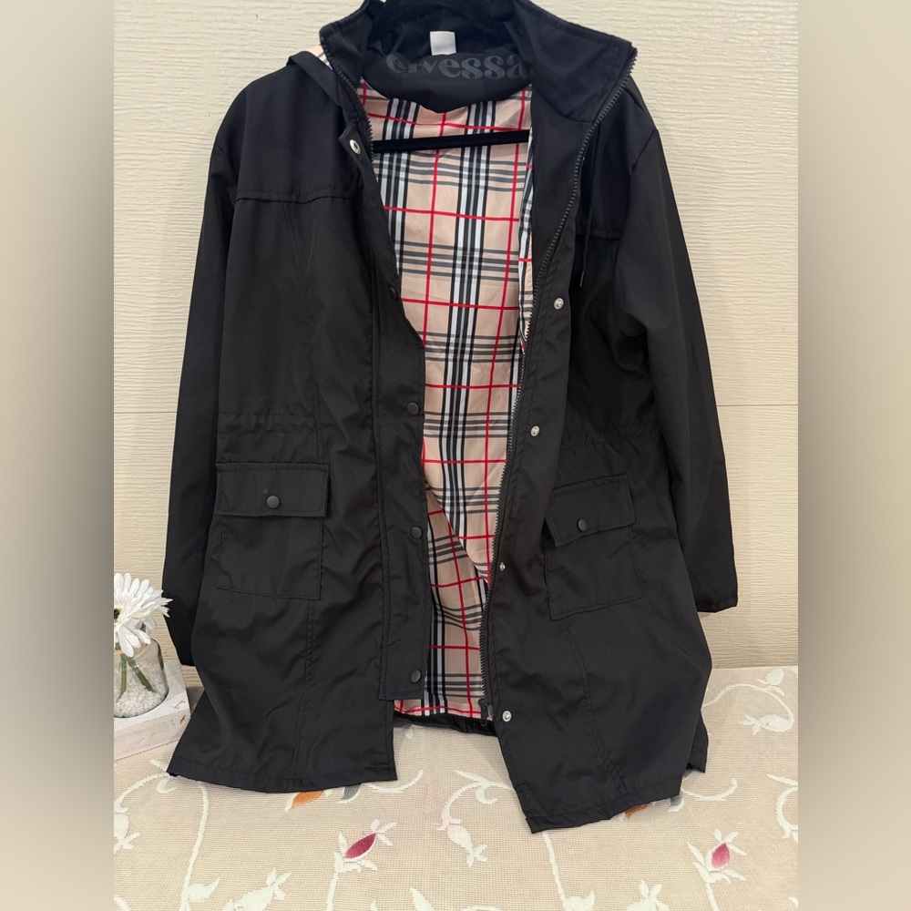 Black Hooded Utility Jacket